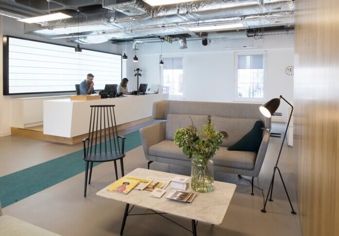 The reception at Trafalgar Place, Regus in Brighton