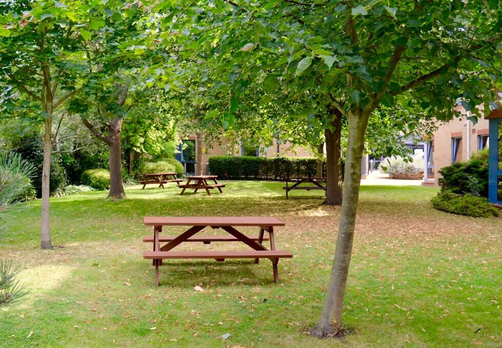 Outdoor space at Castle Park, Citibase (Cambridge)