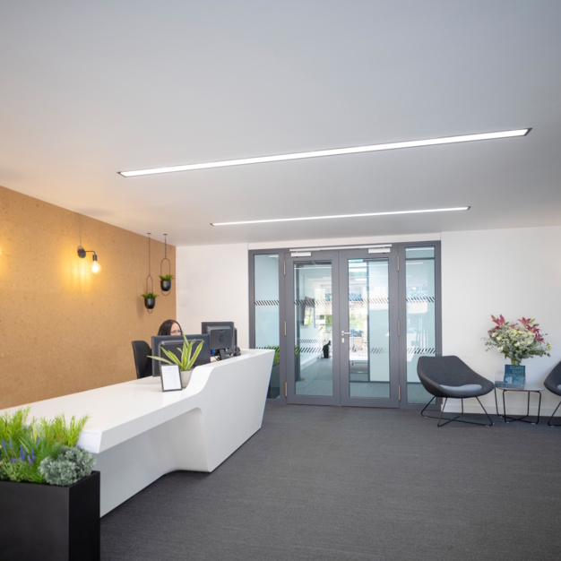 The reception at Baddow Road, Mantle Space Ltd in Chelmsford