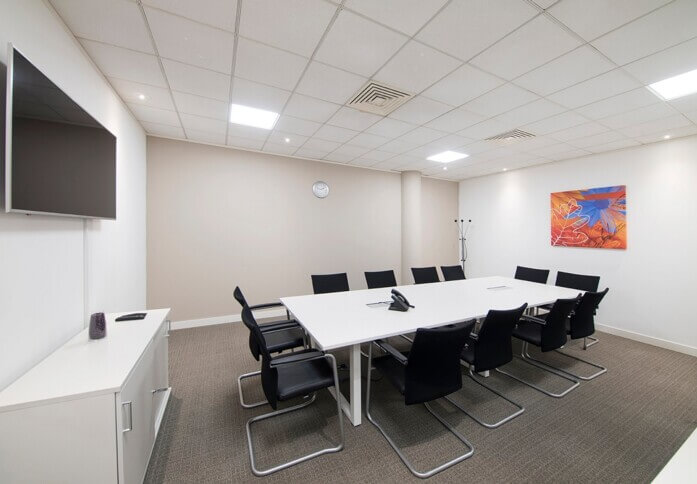 The meeting room at Titan Court, Regus in Hatfield