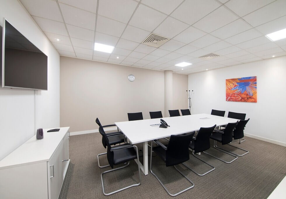 The meeting room at Titan Court, Regus in Hatfield