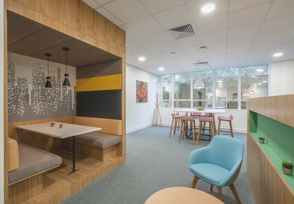 Breakout area at Ermine Business Park, Regus in Huntingdon