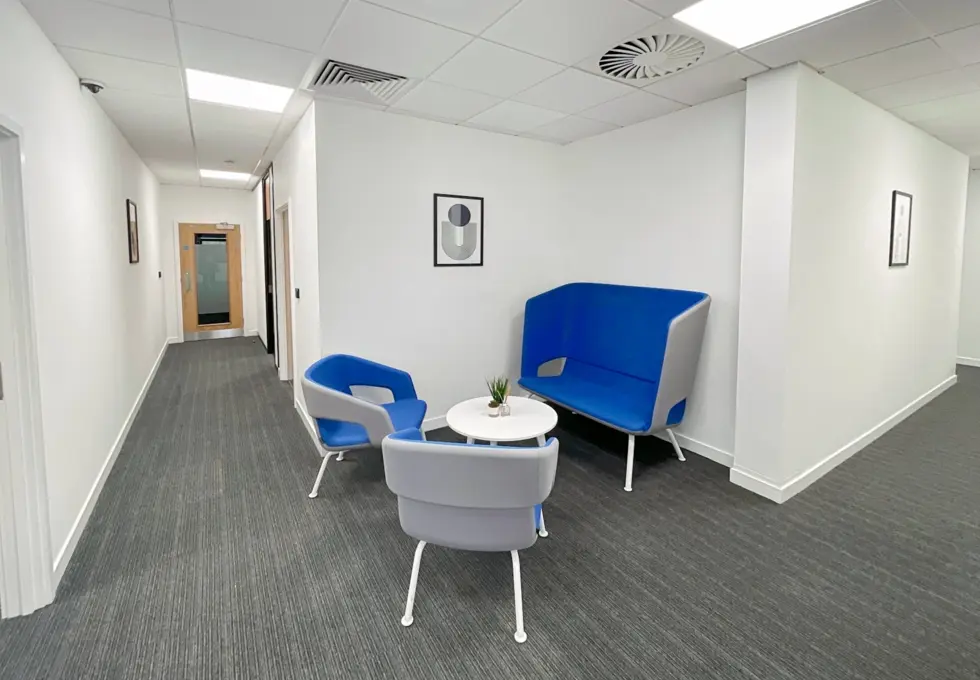 Breakout area at Kingfisher Way, Regus in Huntingdon