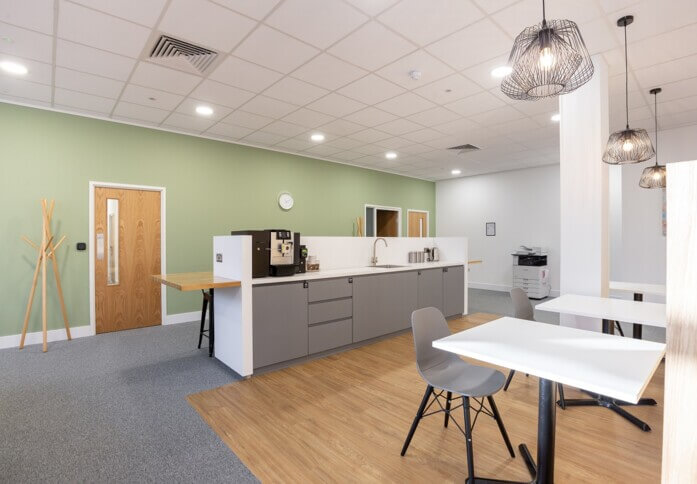 Kitchen at Ermine Business Park, Regus in Huntingdon