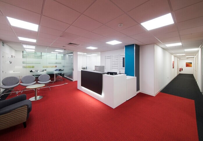 The reception at St John's Street, Regus in Peterborough