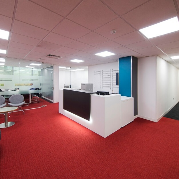The reception at St John's Street, Regus in Peterborough