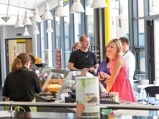 A breakout area in Bessemer Drive, Wenta, Stevenage