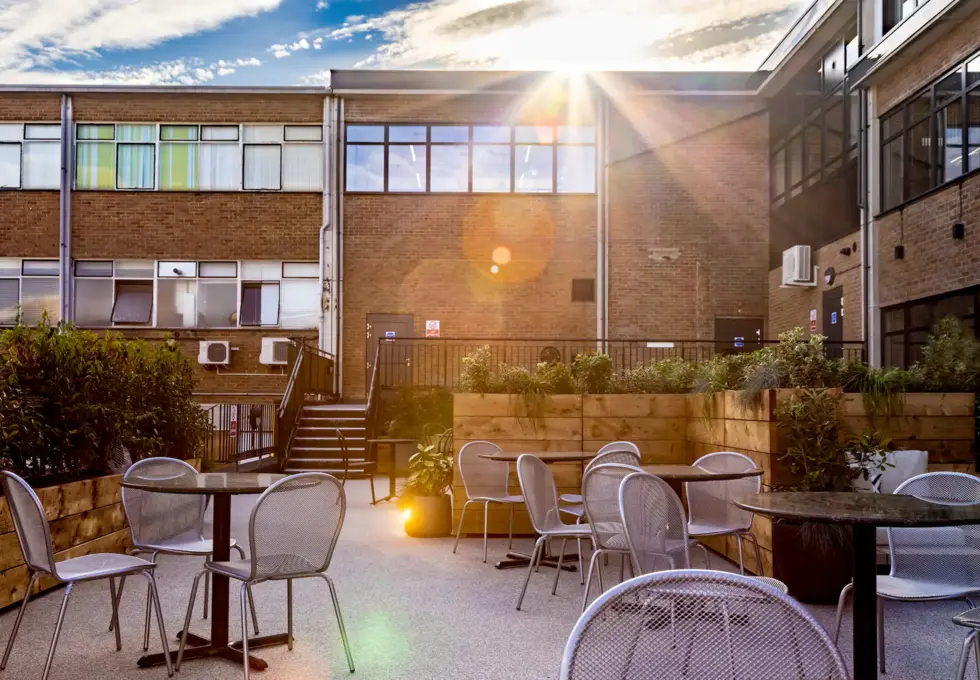 Outdoor area at Town Square, Cospace Group Limited in Stevenage