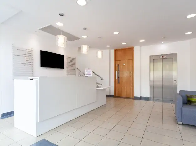 Reception area at Falcon Gate, Regus in Welwyn Garden City