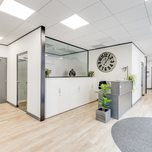 Reception in Bridge Road East, Pure Offices, Welwyn Garden City
