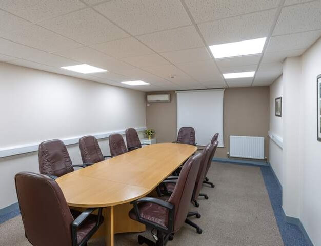 The meeting room at King Street, Citibase in Derby