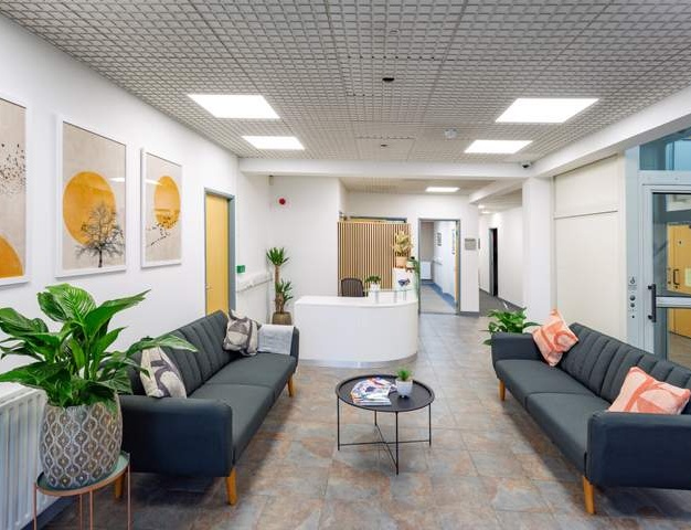 The reception at King Street, Citibase in Derby