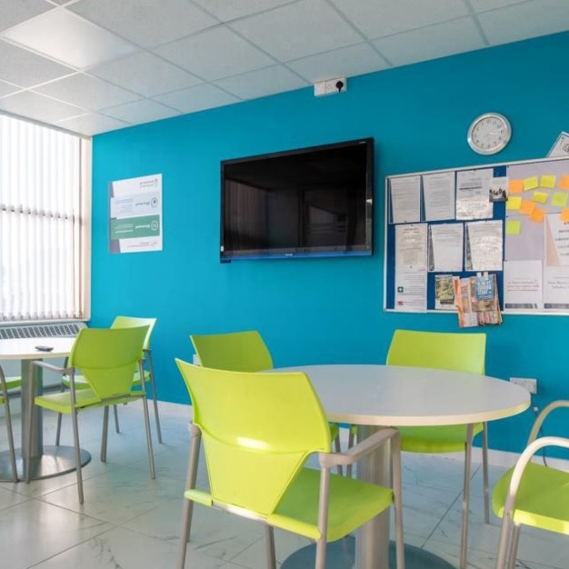 A breakout area in Charles Street, Omnia Offices, Leicester