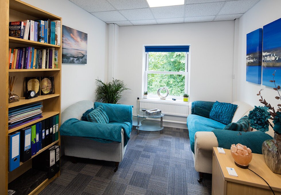 A breakout area in New Walk, Landmark Property Solutions, Leicester