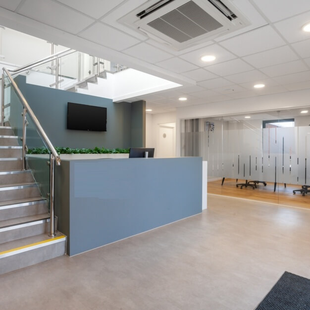Reception in Meridian South, Regus, Leicester