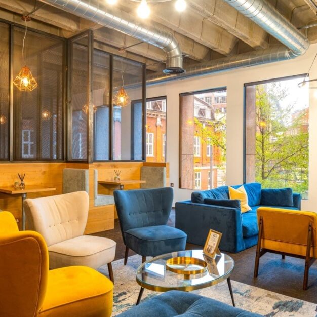 A breakout area in Duke's Place, Landmark Space, Aldgate