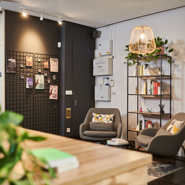 A breakout area in Leman Street, Techspace, Aldgate