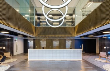 Reception area at Alie Street, Kitt Technology Limited in Aldgate