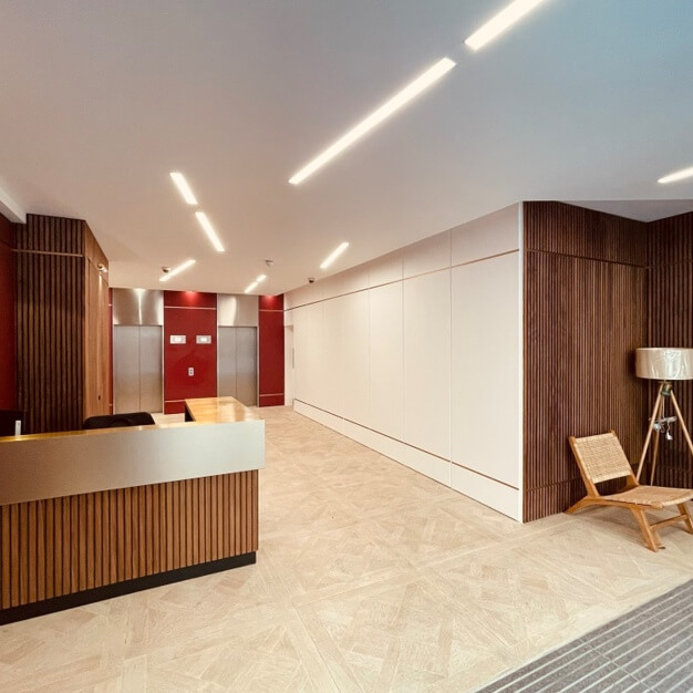 Reception area at Leadenhall Street, One Avenue in Aldgate