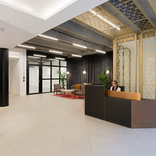 Reception at Alie Street, Business Cube in Aldgate