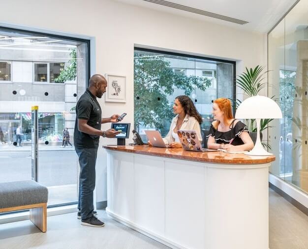 Reception at Leadenhall Street, WeWork in Aldgate