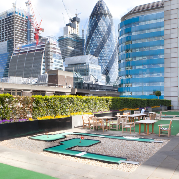 Roof terrace at Botolph Street in Aldgate, Landmark Space