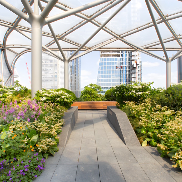 Roof terrace in Bevis Marks, Landmark Space, Aldgate