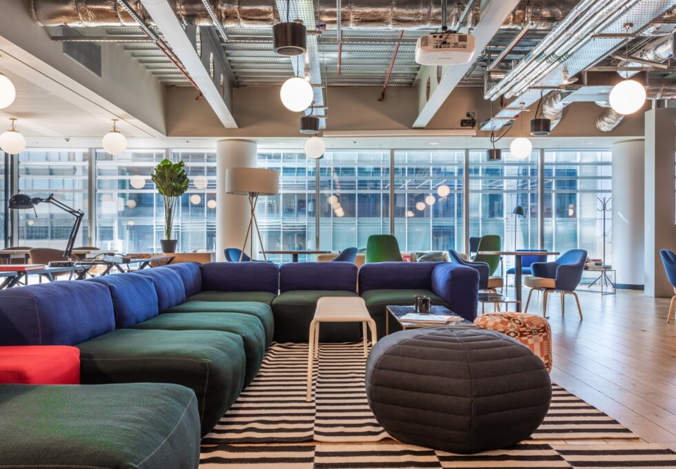 The breakout area in Leman Street, InfinitSpace, Aldgate
