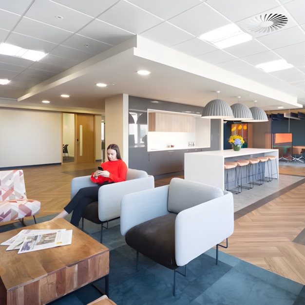 The breakout space for clients - Botolph Street, Landmark Space in Aldgate