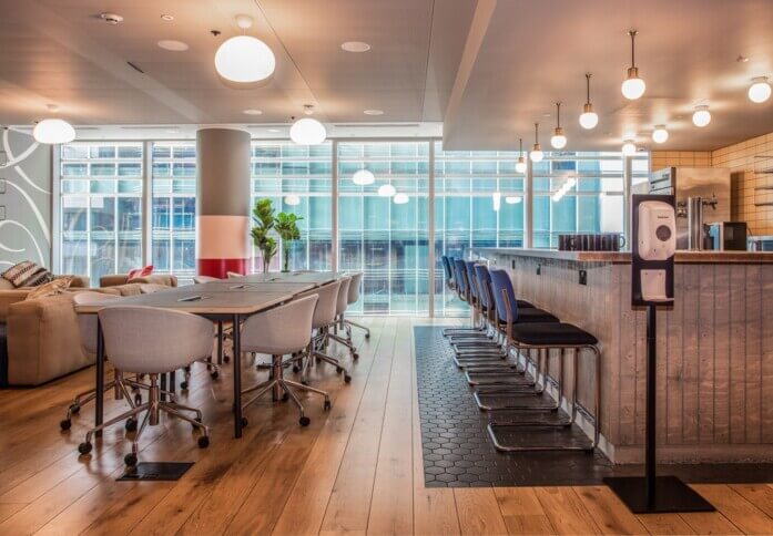 The café at Leman Street, InfinitSpace in Aldgate