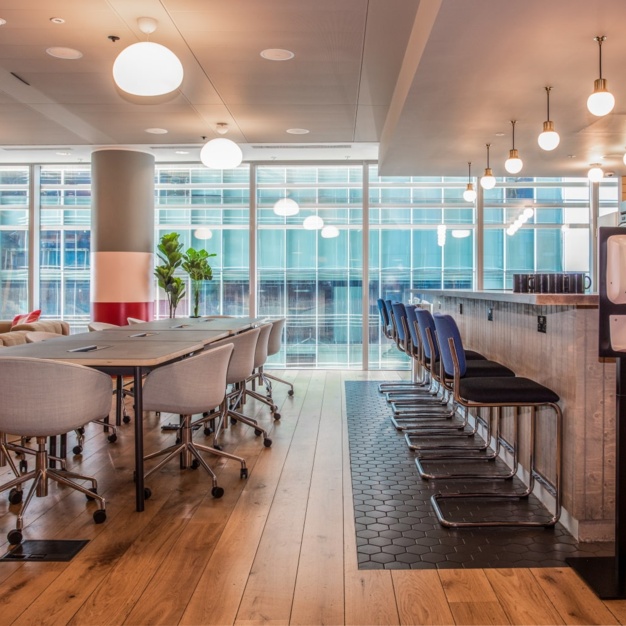 The café at Leman Street, InfinitSpace in Aldgate