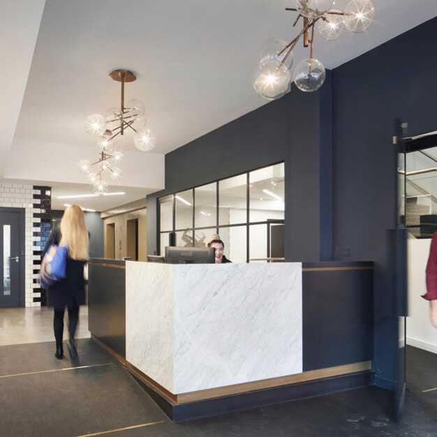Reception at Goswell Road, Workspace Group Plc in Angel