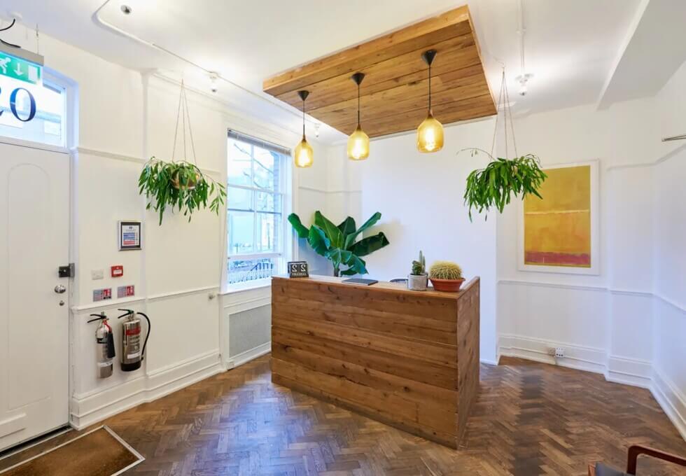 The reception at City Road, House of Creative London Ltd in Angel