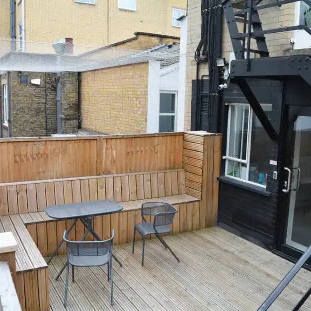 The roof terrace at Baker Street, Workpad Group Ltd in Baker Street