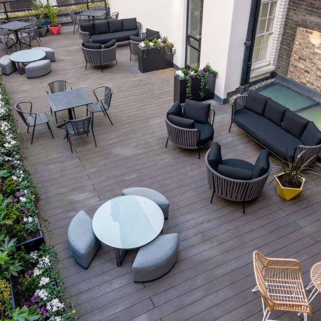 Roof terrace at Frederick's Place, The Boutique Workplace Company in Bank