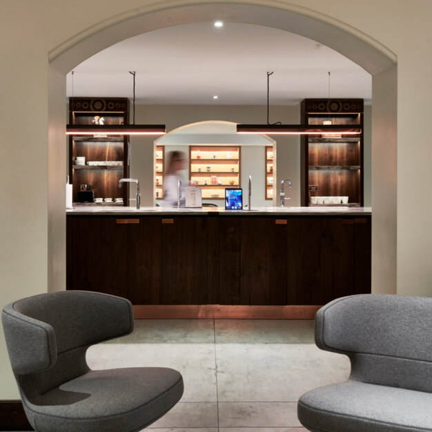 The breakout area at Clements Lane, Beaumont Business Centres in Bank