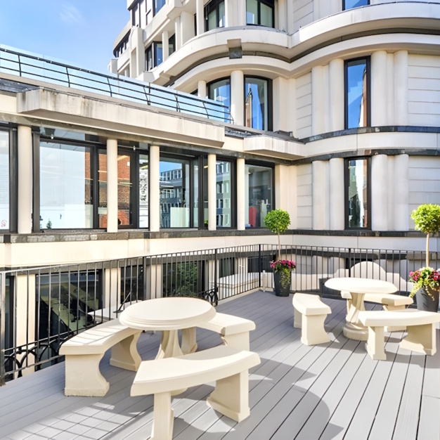 The roof terrace at Royal Exchange, Landmark Space in Bank