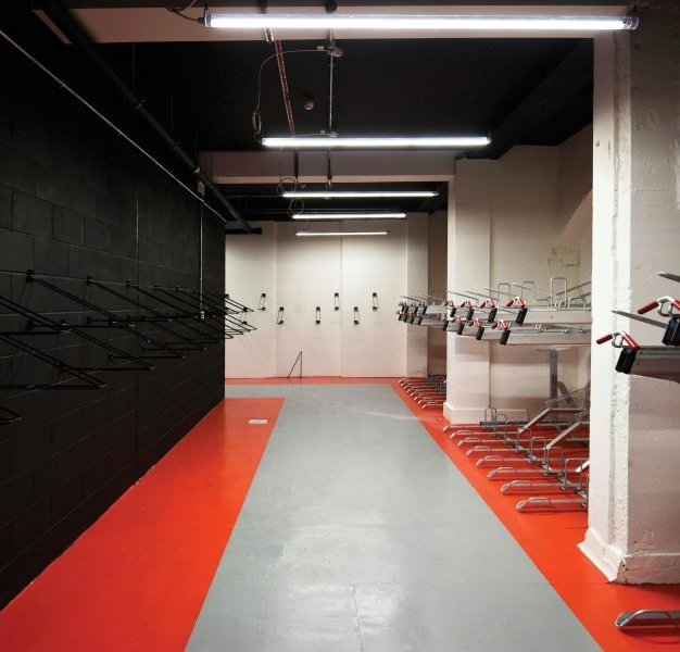 Cycle storage at Charterhouse Square, Ingleby Trice, Barbican