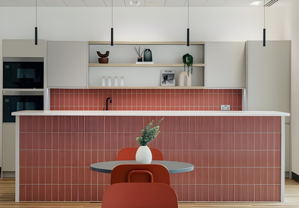 Dedicated kitchenette at Aldersgate Street, KNIGHT FRANK in Barbican