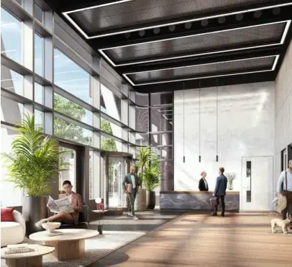 Reception area at Palmerston Way, KNIGHT FRANK in Battersea
