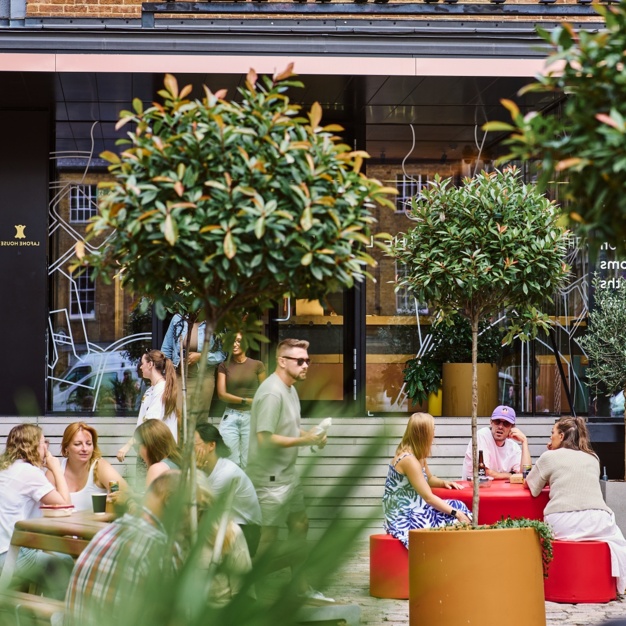 The outdoor area at Weston Street, Workspace Group Plc in Bermondsey