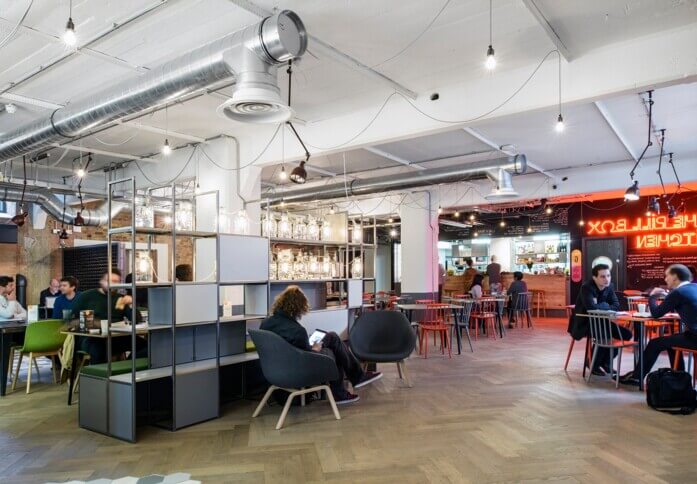 Breakout area at Coventry Road, Workspace Group Plc in Bethnal Green
