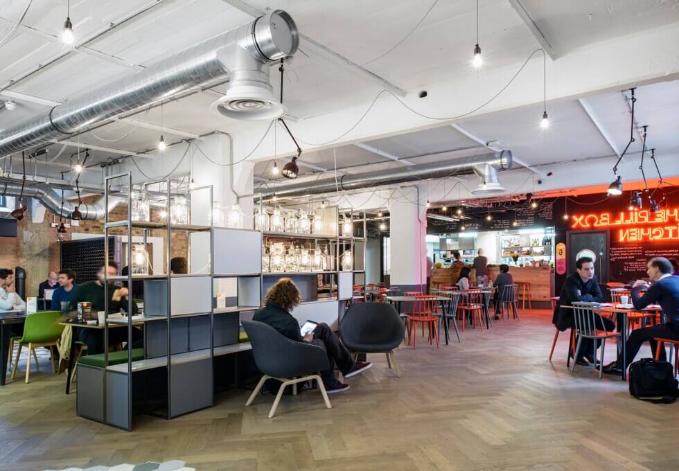 Breakout area at Coventry Road, Workspace Group Plc in Bethnal Green