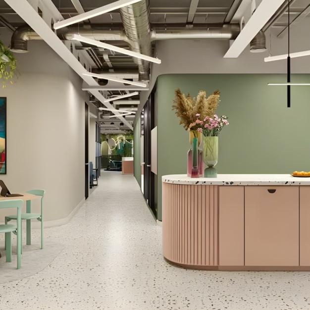 Breakout space at Huckletree in Bishopsgate, London