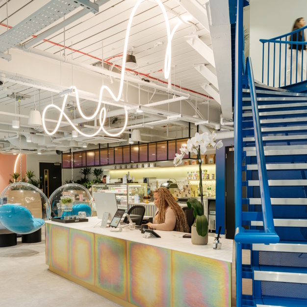 Reception at Bishopsgate, Huckletree in Bishopsgate