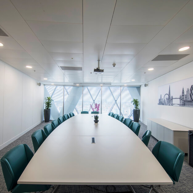The meeting room at St Mary Axe, Regus in Bishopsgate