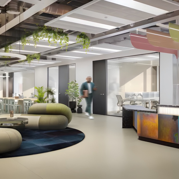 The reception at Bishopsgate, Huckletree in Bishopsgate