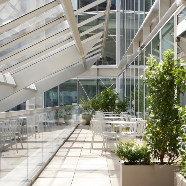The roof terrace at Bishopsgate, The British Land Company PLC in Bishopsgate