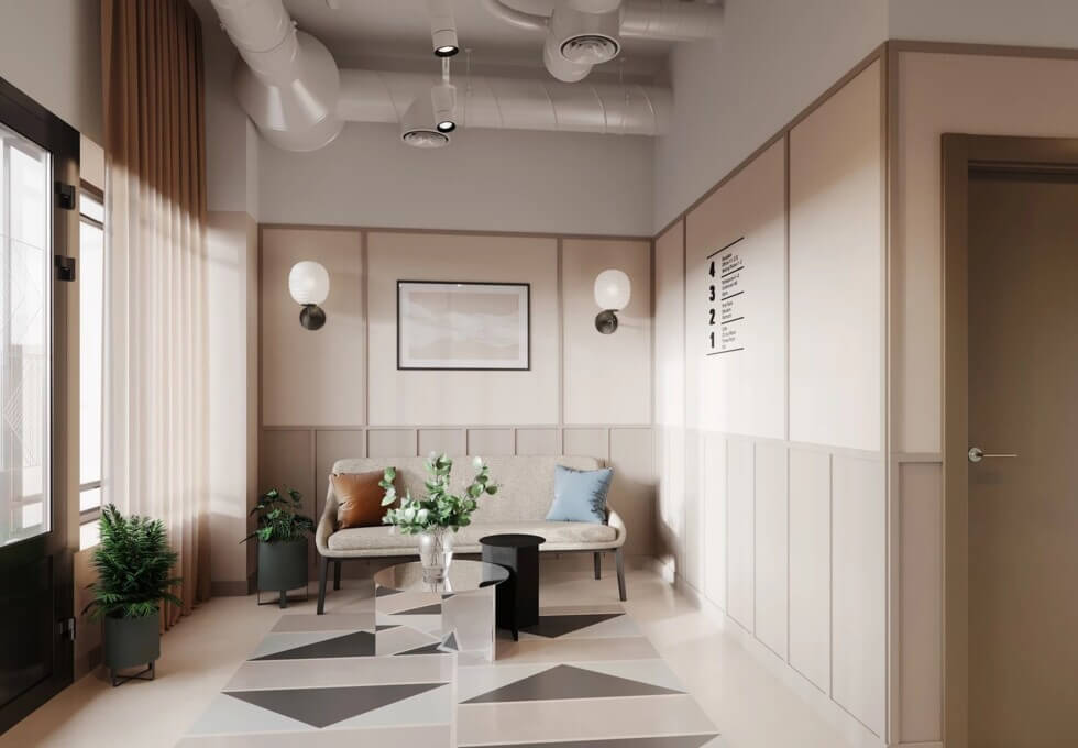 A breakout area in Gough Square, Agora Spaces Ltd, Blackfriars