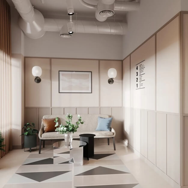 A breakout area in Gough Square, Agora Spaces Ltd, Blackfriars